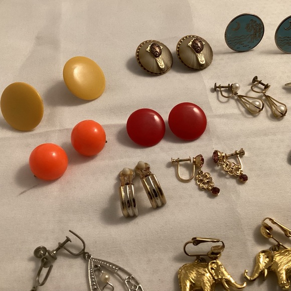 Clip on and Screwback earrings lot - Picture 2 of 6